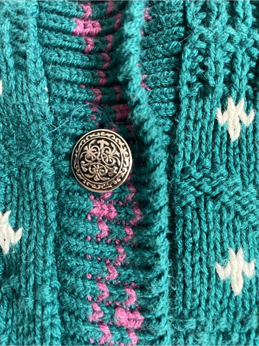 Vintage 90s American Eagle Outfitters knit cardigan grandpa cozy cottage L - Picture 4 of 8